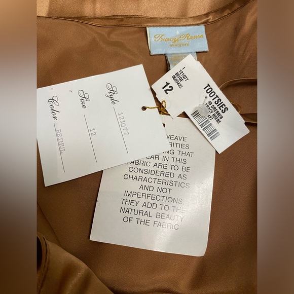 TRACY REESE Silk Chiffon Beaded Dress w/Slip NWT 12 - Picture 16 of 16